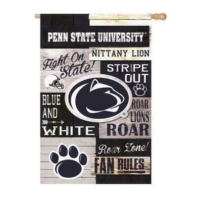 Penn State Nittany Lions "Fight On" 12.5" x 18" Decorative Team Flag