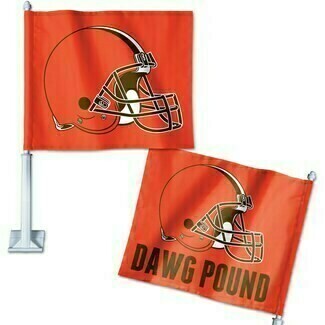 Cleveland Browns Slogan Car Flag