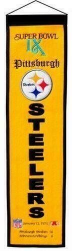Pittsburgh Steelers Super Bowl IX 8" x 32" Heritage Banner