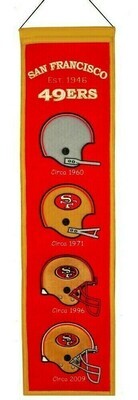 San Francisco 49ers 8 San Francisco 49ers 8" x 32" Heritage Banner