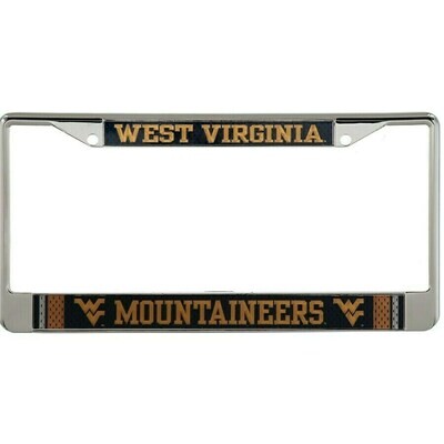 West Virginia Mountaineers Chrome Metal License Plate Frame
