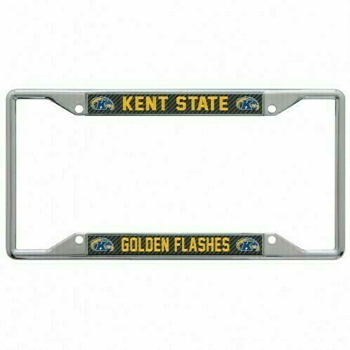 Kent State Golden Flashes Chrome Metal License Plate Frame
