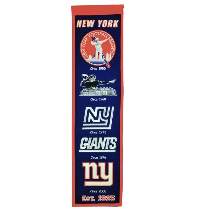 New York Giants Blue 8" x 32" Heritage Banner