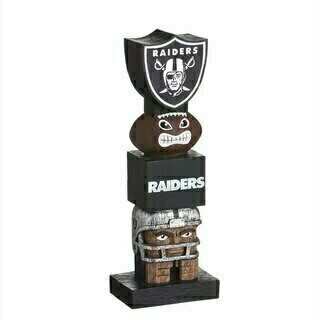 Las Vegas Raiders Tiki Totem Team Statue Las Vegas Raiders Tiki Totem Team Statue