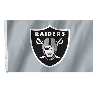 Las Vegas Raiders Silver 3' x 5' Premium Flag
