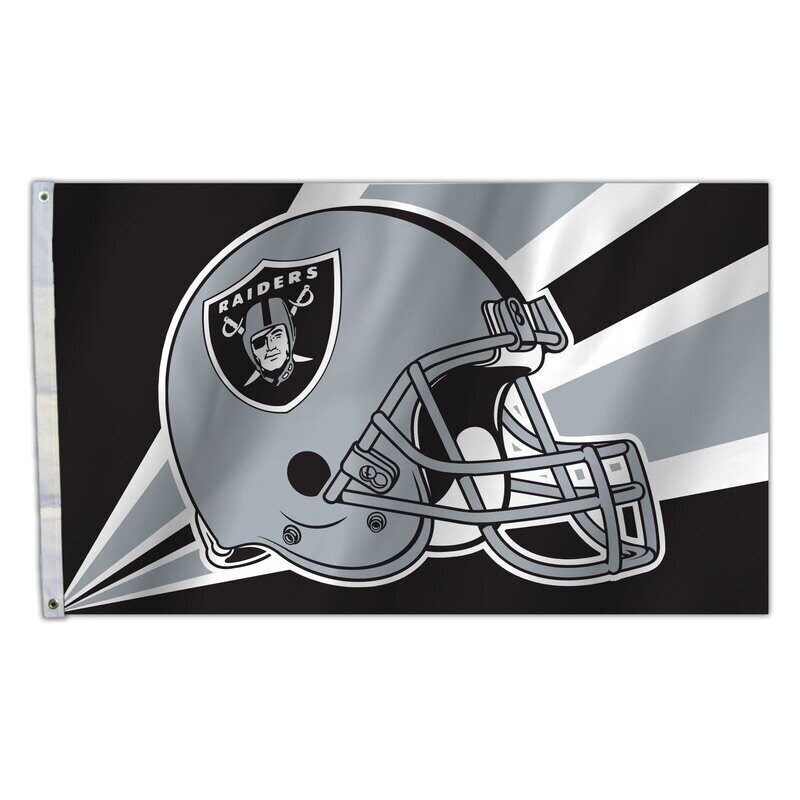 Las Vegas Raiders Striped 3' x 5' Premium Flag Las Vegas Raiders Striped 3' x 5' Premium Flag