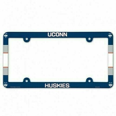 UConn Huskies Plastic License Plate Frame