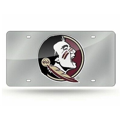 Florida State Seminoles Laser Tag Silver License Plate