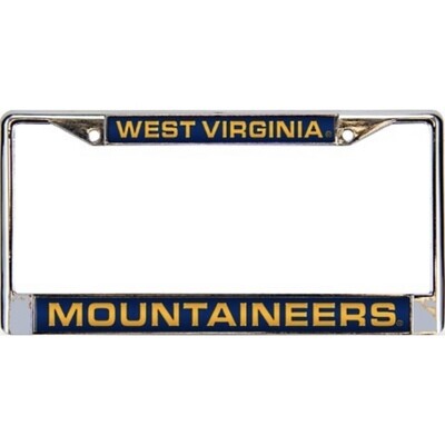 West Virginia Mountaineers Laser Chrome Metal License Plate Frame