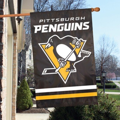 Pittsburgh Penguins 28" x 44" Vertical Embroidered 2 Sided Flag