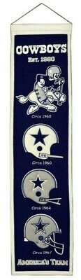 Dallas Cowboys 8" x 32" Heritage Banner