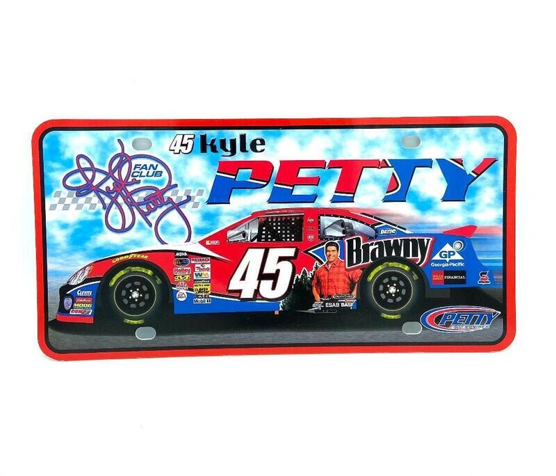 Kyle Petty Fan Club Plastic License Plate Kyle Petty Fan Club Plastic License Plate