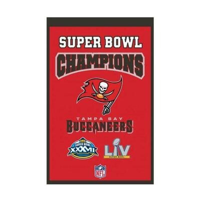 Tampa Bay Buccaneers 2-Time Super Bowl Champions Banner Tampa Bay Buccaneers 2-Time Super Bowl Champions Banner