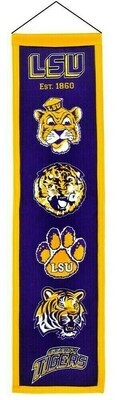 LSU Tigers 8" x 32" Heritage Banner
