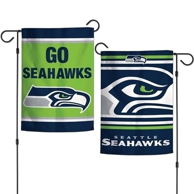 Seattle Seahawks "Go" 12.5" x 18" 2-Sided Garden Flag