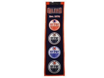 Edmonton Oilers 8" x 32" Heritage Banner