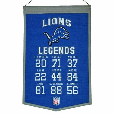 Detroit Lions Legends Banner