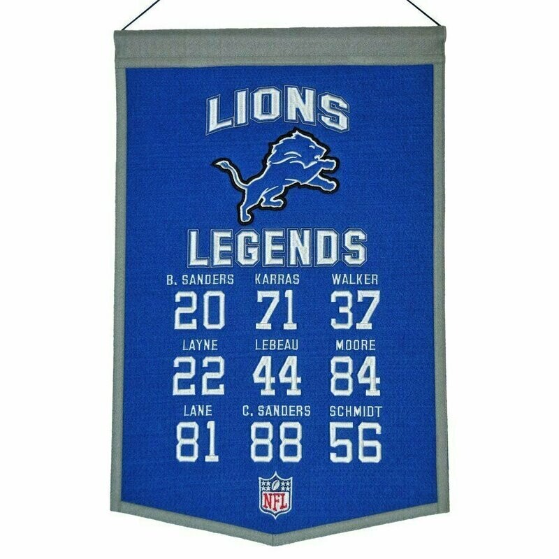 Detroit Lions Legends Banner