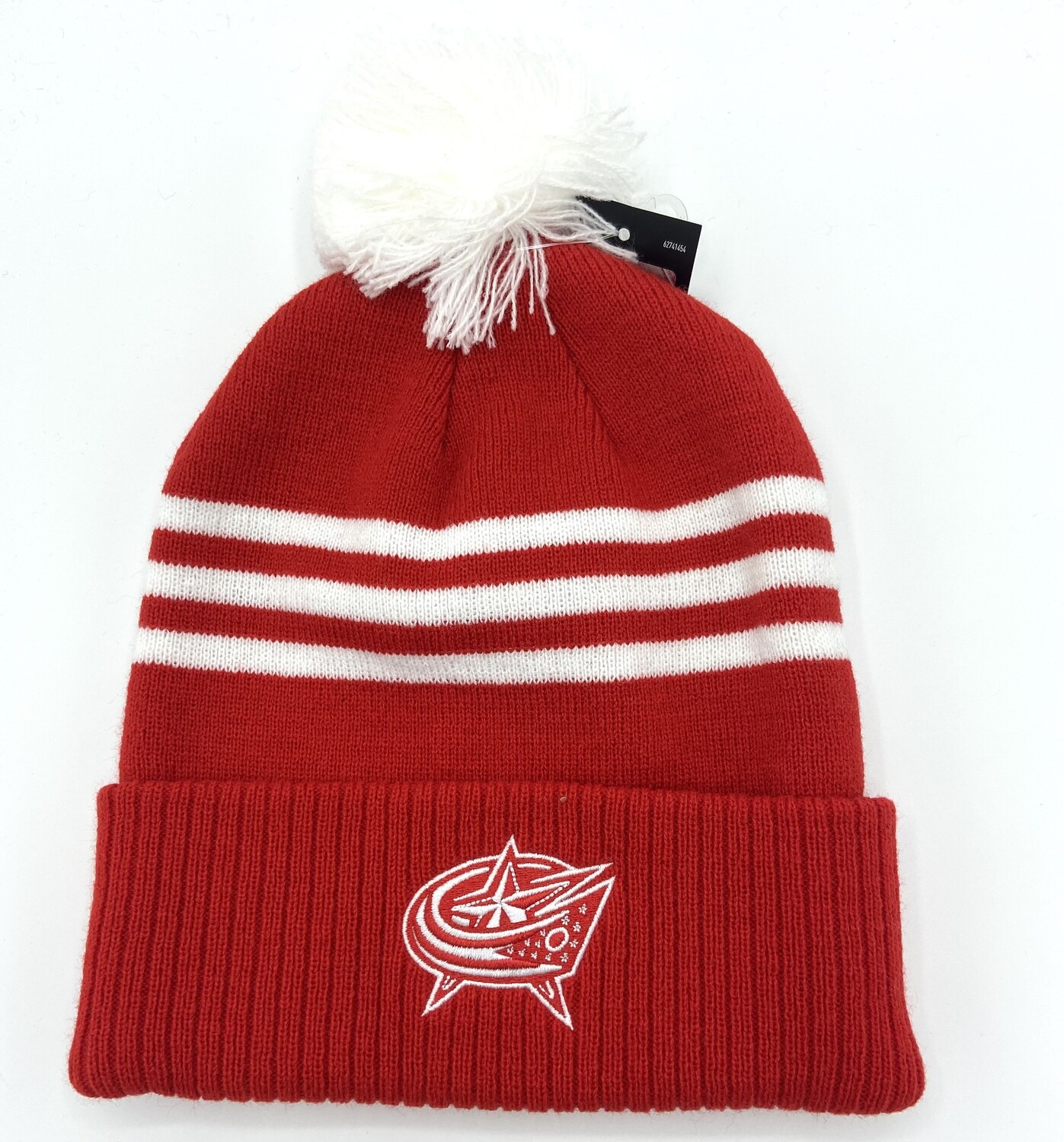 Columbus Blue Jackets Men's Adidas Cuffed Pom Knit Hat