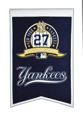 New York Yankees 14” x 22” 27 Time World Champions Banner