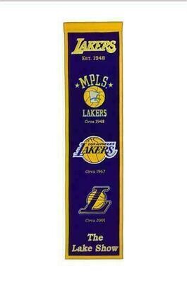 Los Angeles Lakers 8" x 32" Heritage Banner