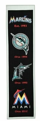 Miami Marlins 8" x 32" Heritage Banner