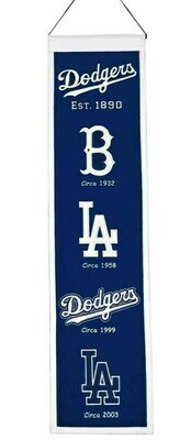Los Angeles Dodgers 8" x 32" Heritage Banner