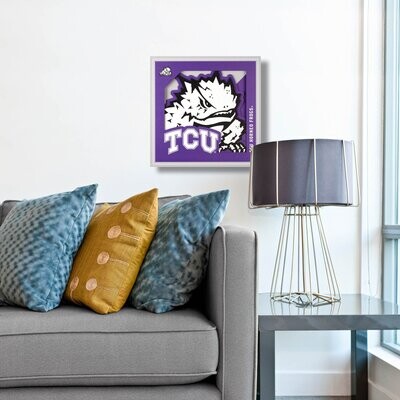 TCU Horned Frogs 12" x 12" 3D Logo Series Wall Art
