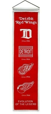 Detroit Red Wings 8" x 32" Heritage Banner