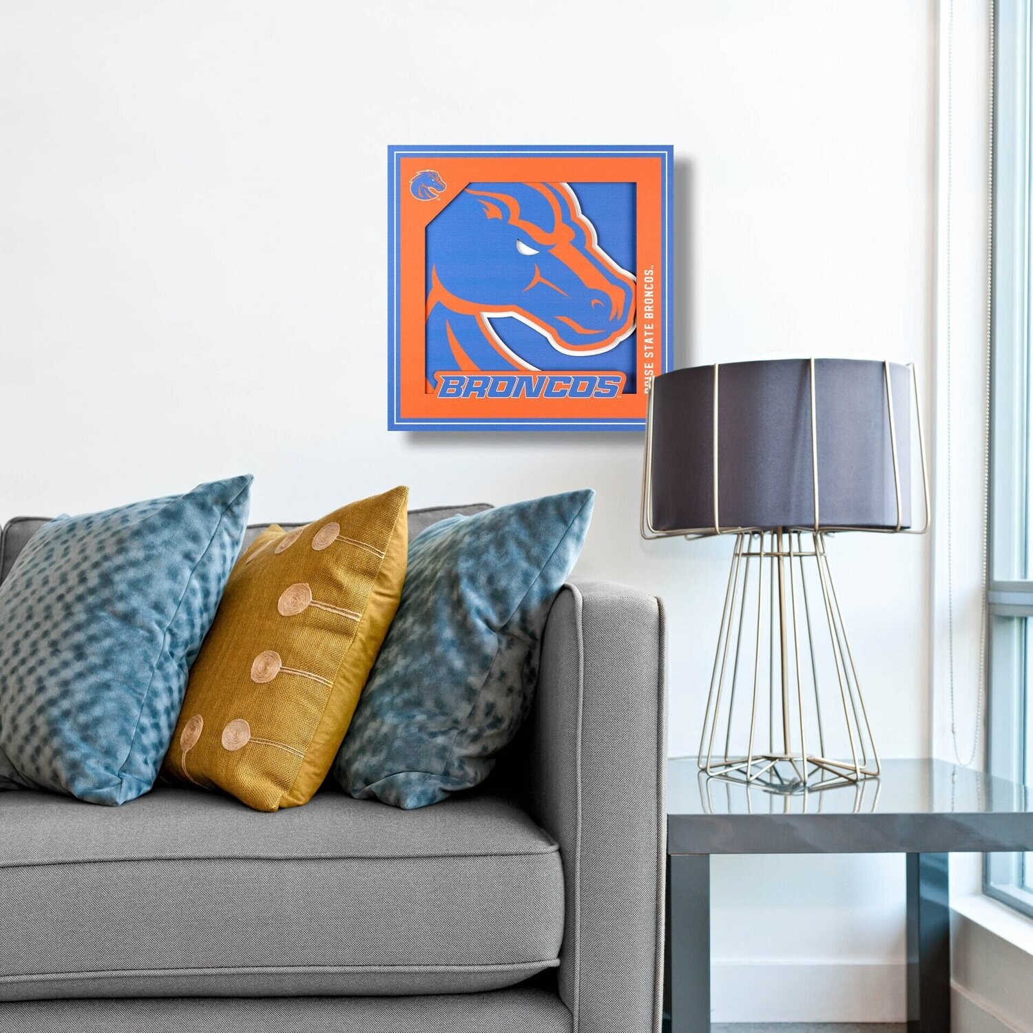 Boise State Broncos 12" x 12" 3D Logo Series Wall Art