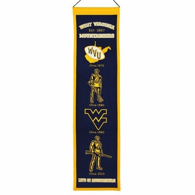 West Virginia Mountaineers 8” x 32” Heritage Banner