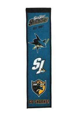 San Jose Sharks 8" x 32" Heritage Banner