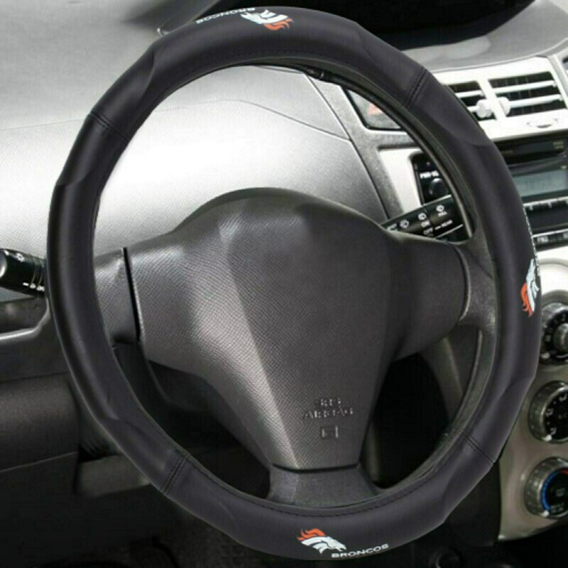 Denver Broncos Rubber Car Steering Wheel Cover Denver Broncos Rubber Car Steering Wheel Cover