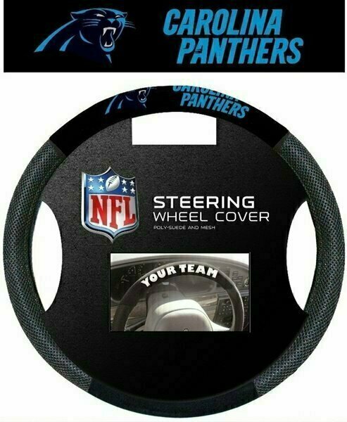 Carolina Panthers Mesh Car Steering Wheel Cover