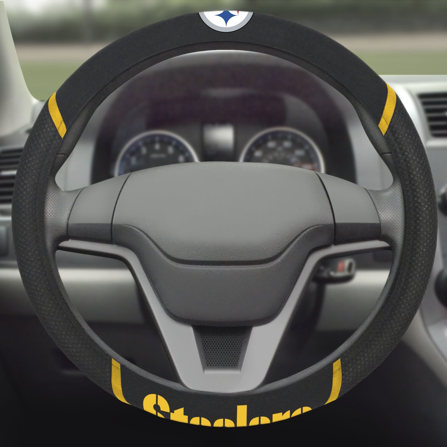 Pittsburgh Steelers Embroidered Car Steering Wheel Cover