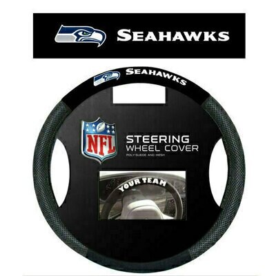 Seattle Seahawks Mesh Car Steering Wheel Cover