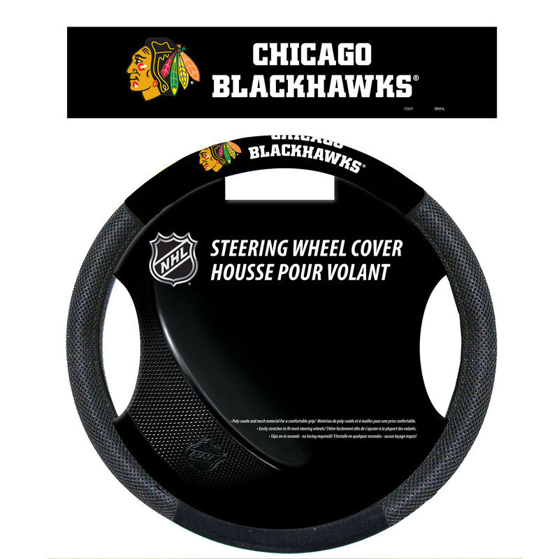 Chicago Blackhawks Mesh Car Steering Wheel Cover