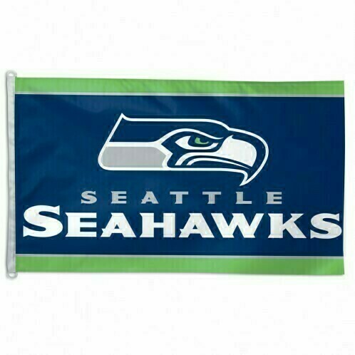 Seattle Seahawks Name & Logo 3' x 5' Flag