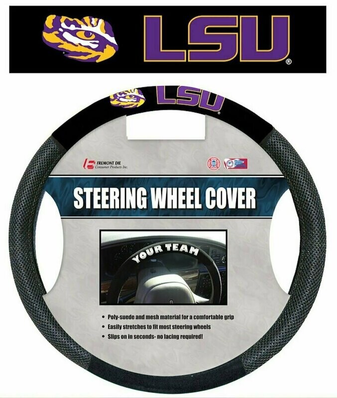 LSU Tigers Mesh Car Steering Wheel Cover LSU Tigers Mesh Car Steering Wheel Cover
