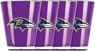 Baltimore Ravens 2.5 Ounce Insulated Acrylic Shot Glasses 4 Pack