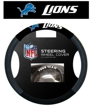 Detroit Lions Mesh Car Steering Wheel Cover