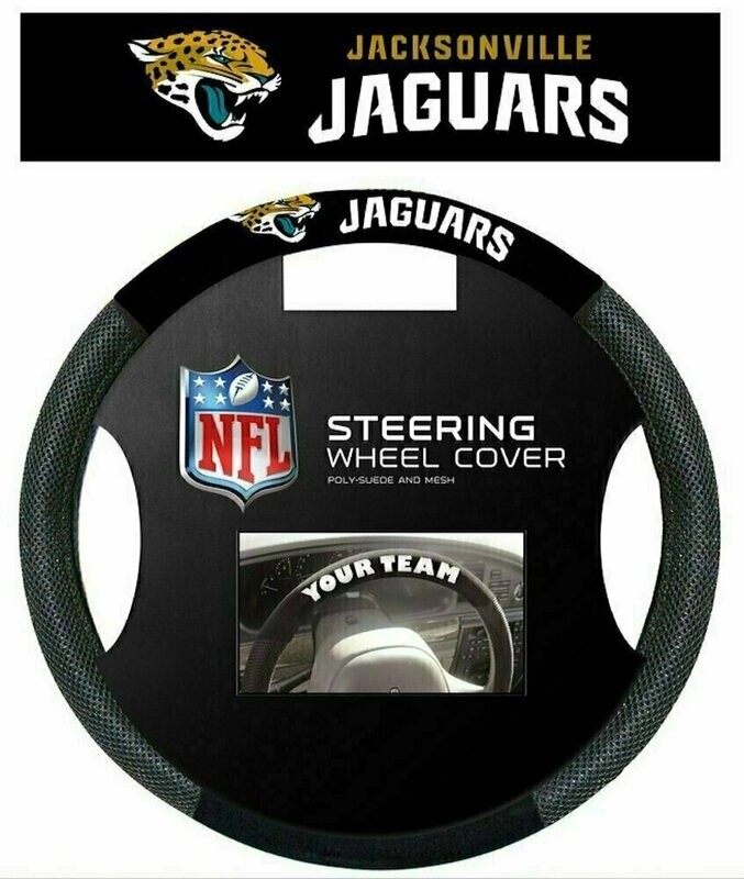 Jacksonville Jaguars Mesh Car Steering Wheel Cover Jacksonville Jaguars Mesh Car Steering Wheel Cover