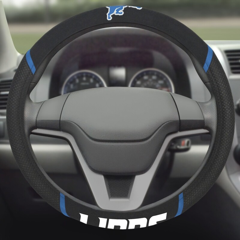 Detroit Lions Embroidered Car Steering Wheel Cover Detroit Lions Embroidered Car Steering Wheel Cover