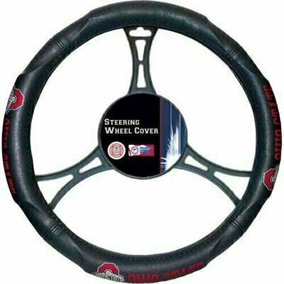 Ohio State Buckeyes Rubber Car Steering Wheel Cover