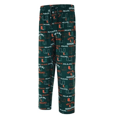 Miami Hurricanes Men's Concepts Sport Flagship Knit Pajama Pants