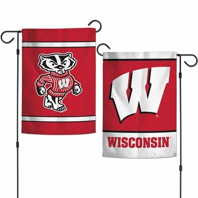 Wisconsin Badgers 12.5" x 18" Premium 2-Sided Garden Flag