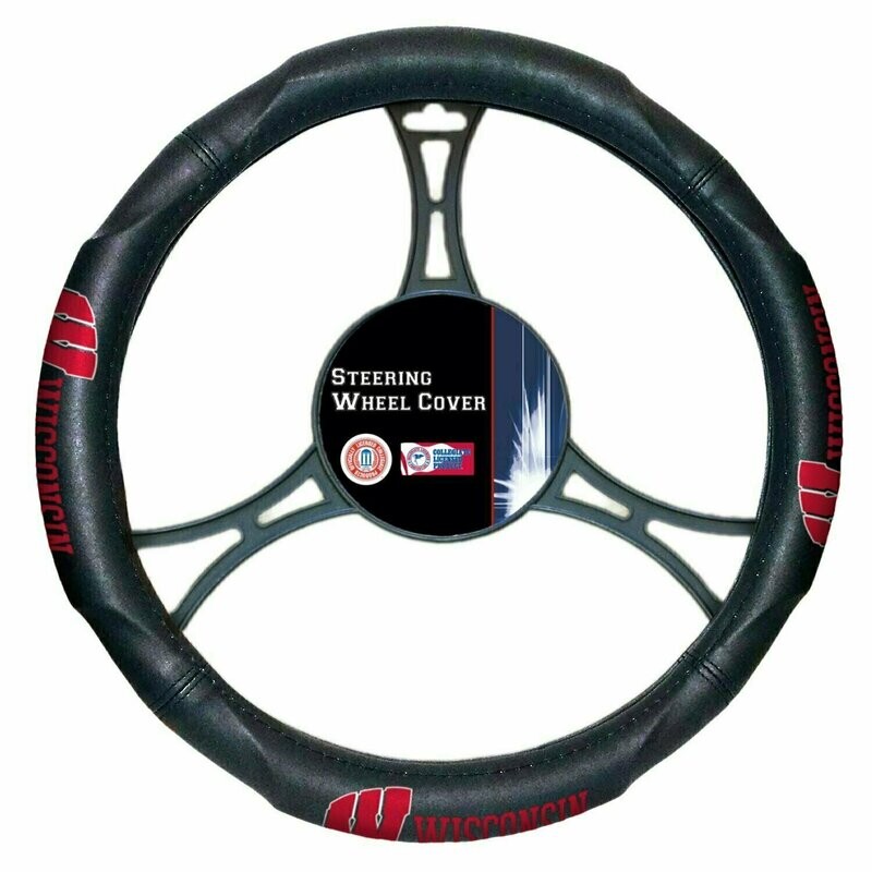 Wisconsin Badgers Rubber Car Steering Wheel Cover Wisconsin Badgers Rubber Car Steering Wheel Cover