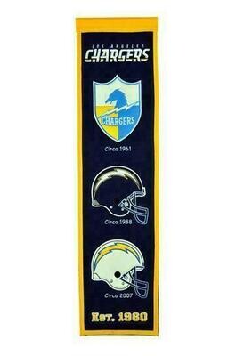 Los Angeles Chargers 8" x 32" Heritage Banner