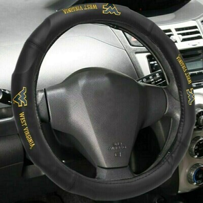 West Virginia Mountaineers Rubber Car Steering Wheel Cover