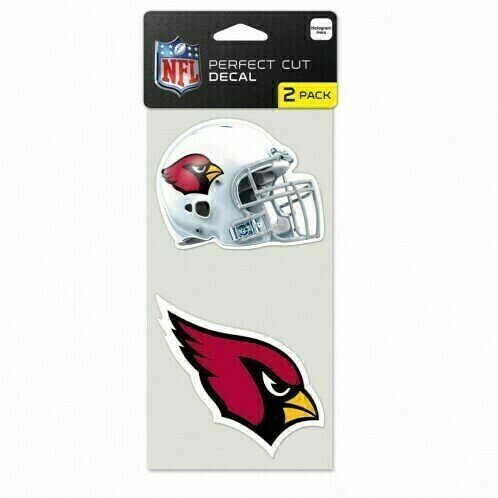 Arizona Cardinals 4" x 8" Perfect Cut 2 Piece Decal